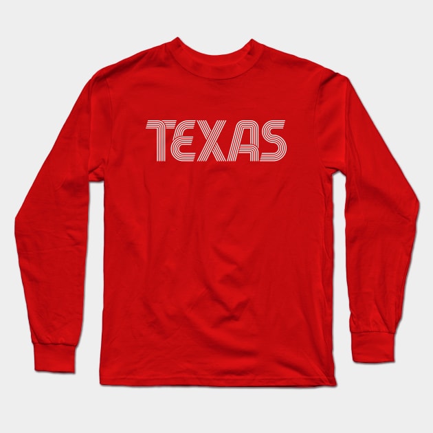 Texas Retro Lines Long Sleeve T-Shirt by sombreroinc